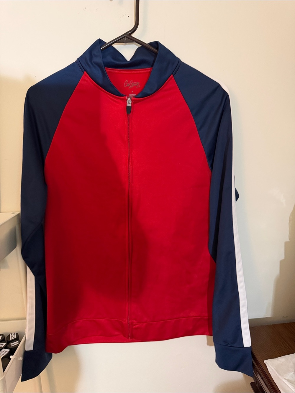 City Streets Red & Navy Full-Zip Kids Swim Rashguard